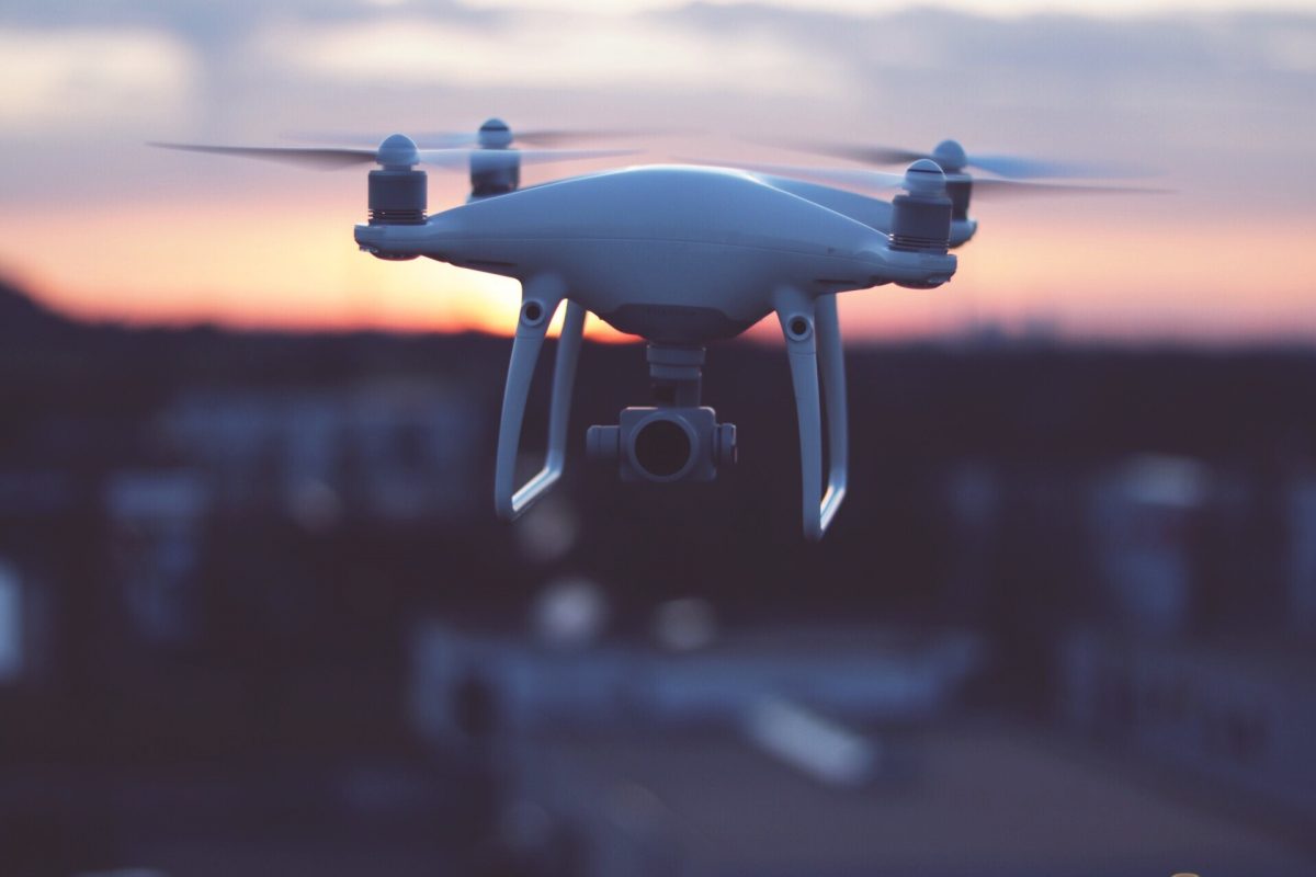 Close-Up Of Drone Flying Against Sky